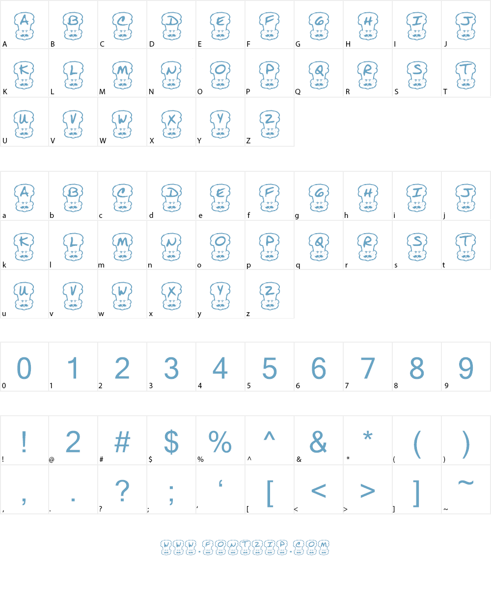 KR Chef Font Character